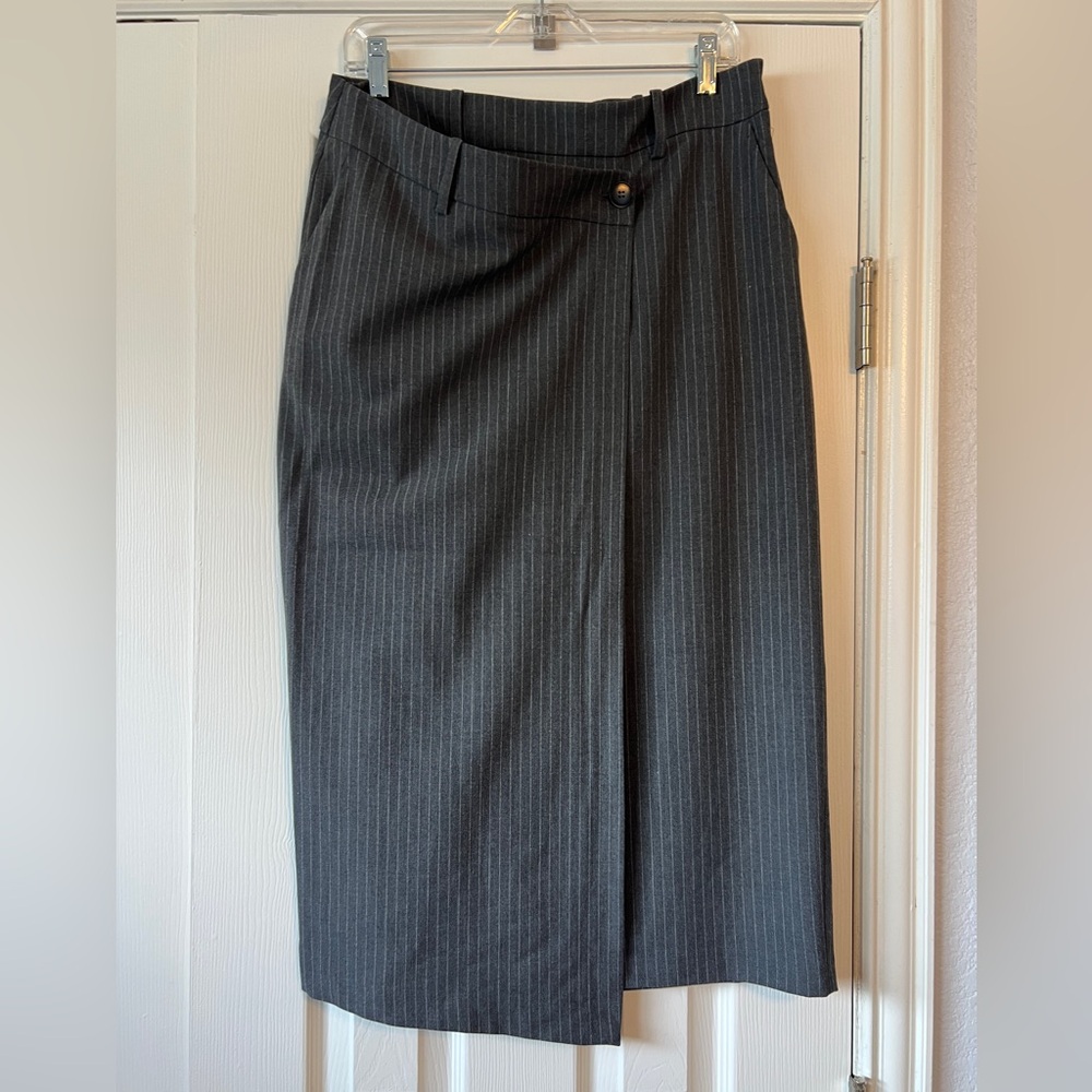 Gray Pinstripe Skirt